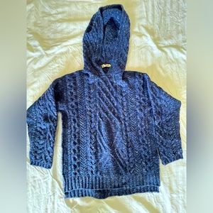 KASH cashmere blend cabled hoodie M 44